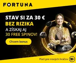 Fortuna stávková kancelária vstupný bonus tipovanie