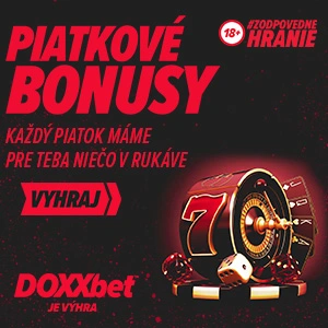 Piatkové bonusy DOXXbet online kasino
