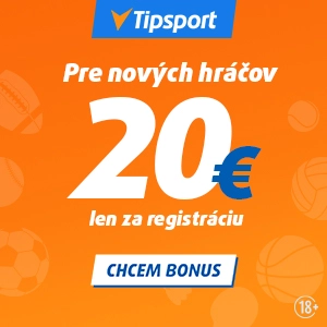 Tipsport vstupný bonus za registráciu tipovanie