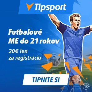 Tipsport futbal ME do 21 rokov bonus za registráciu